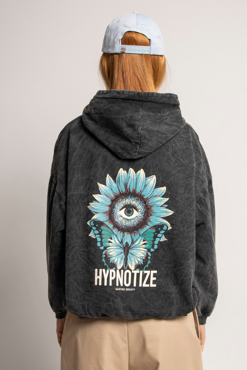 Sweat-shirt délavé Hypnotize noir