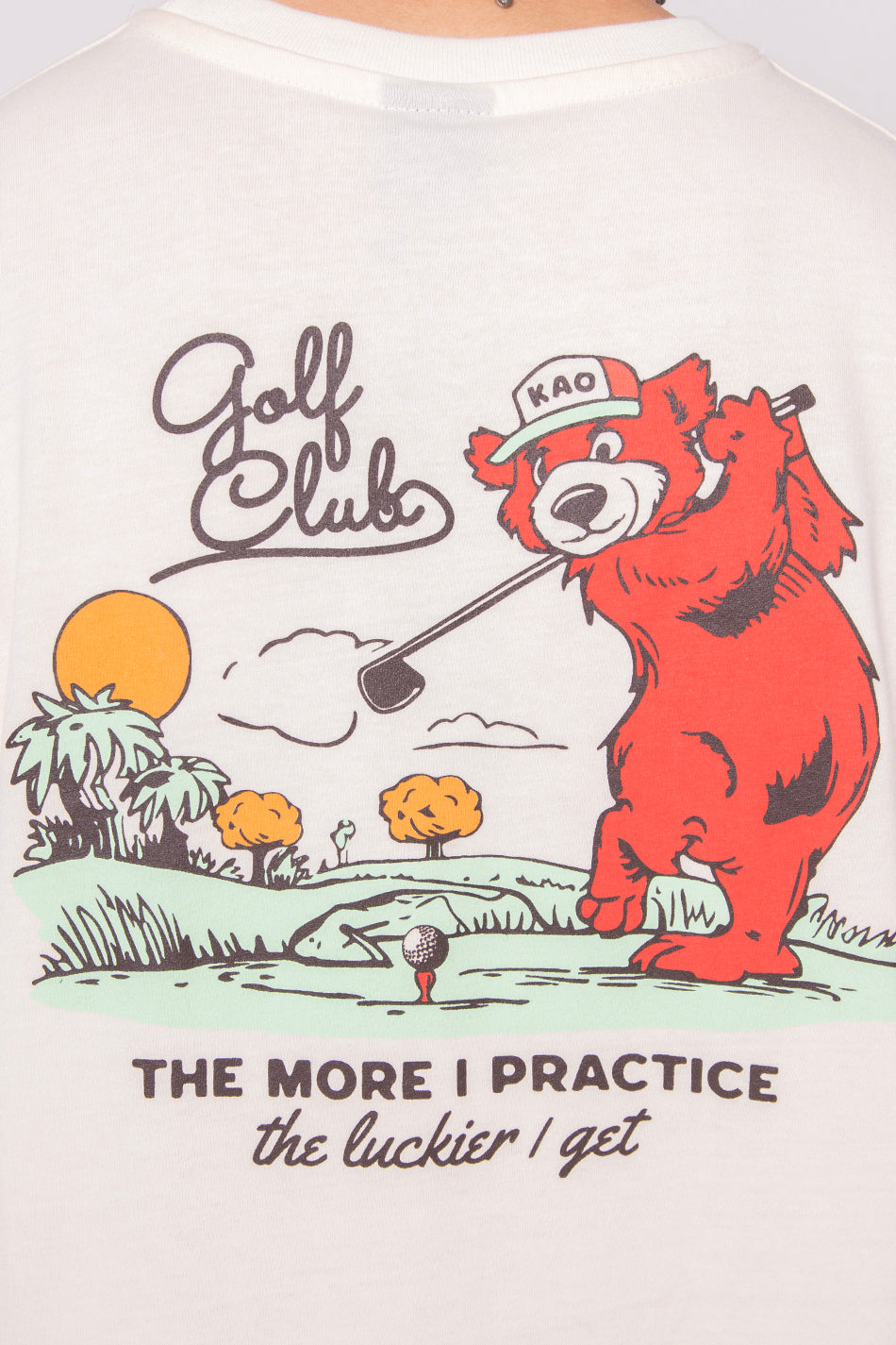 Elfenbeinfarbenes T-Shirt „Golf Club“