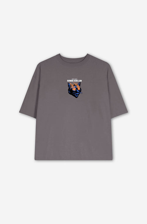 Camiseta Cropped Burning Rebellion Gray