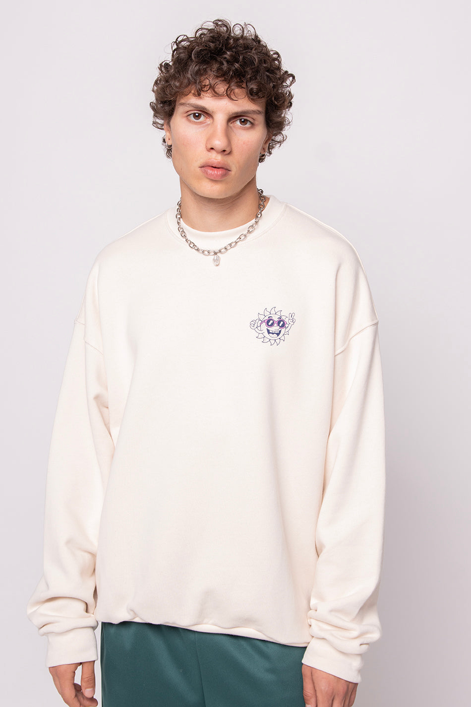 Life Is Short Organic Cotton Ivory/Pink Sweatshirt