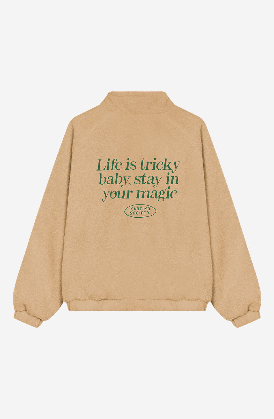 Life is Tricky Camel Fleece Jacket