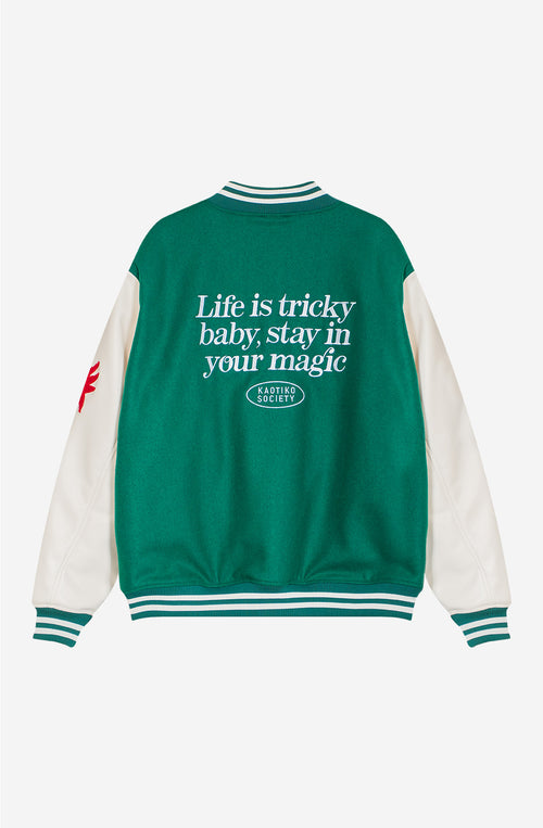 Veste Baseball Tricky Love Green