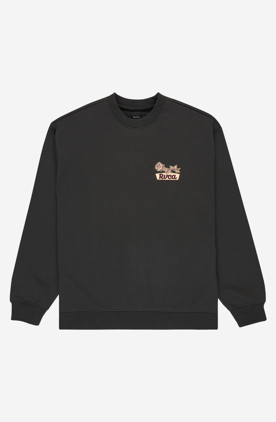 RVCA Rose Sign C Pirate Black Sweatshirt