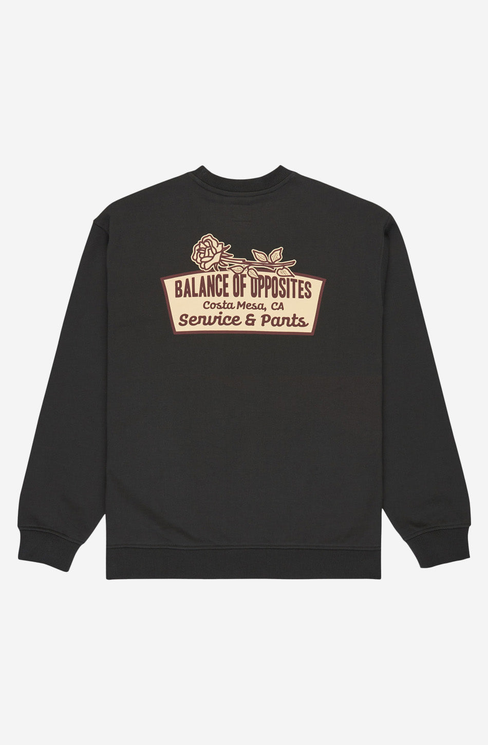 RVCA Rose Sign C Pirate Black Sweatshirt