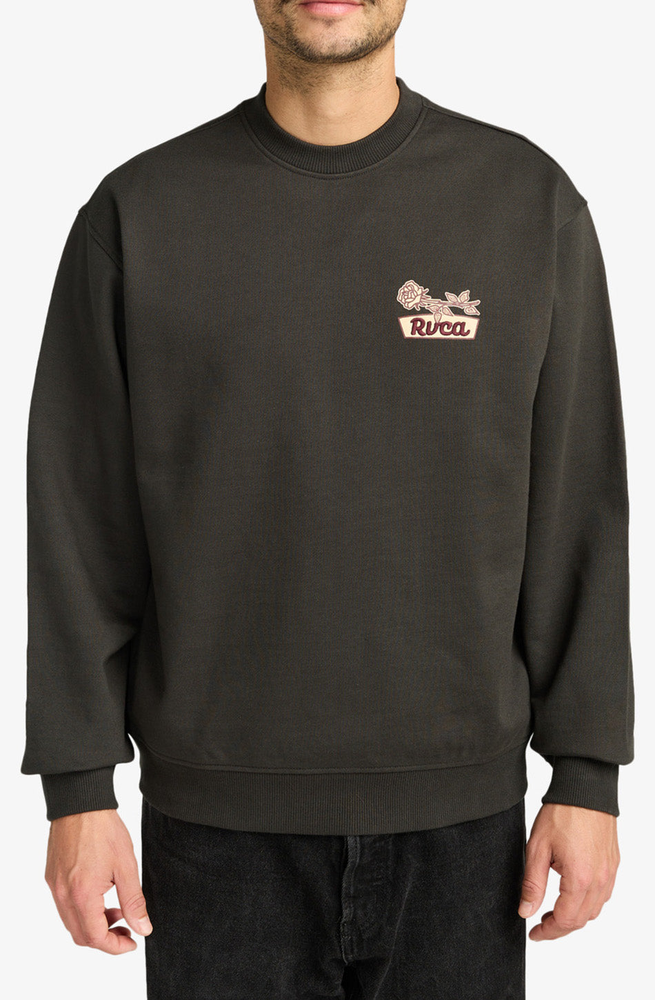 RVCA Rose Sign C Pirate Black Sweatshirt