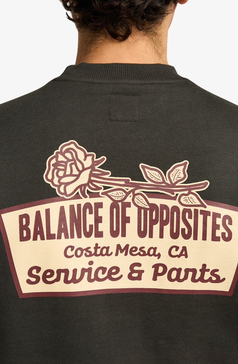 RVCA Rose Sign C Pirate Black Sweatshirt