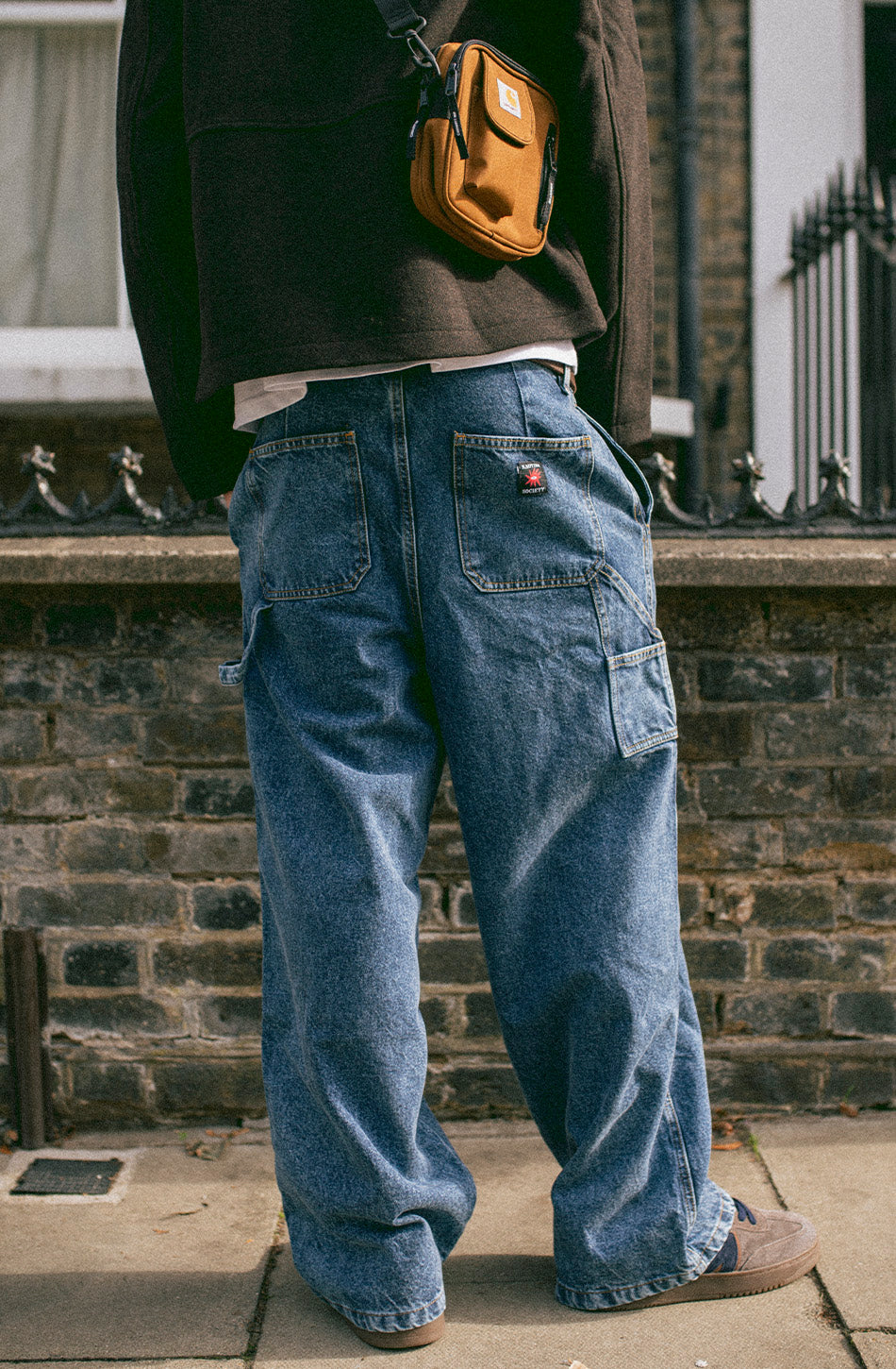 パンツ igusa NEKO CARPENTER DENIM PANTS Carpenter Denim Tricky Love Pants - Kaotiko