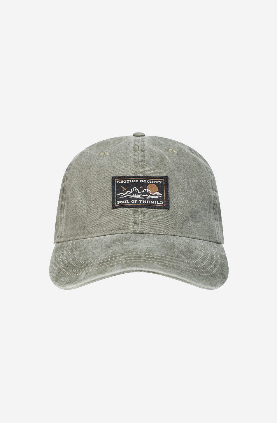 Bio-Western-Cap aus gewaschenem Khaki