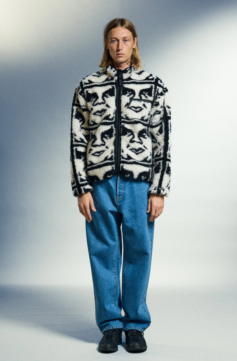 Obey Repeated Icon Sherpa Jacket