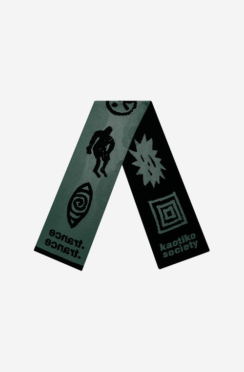 Schwarz/Grüner Trance-Schal