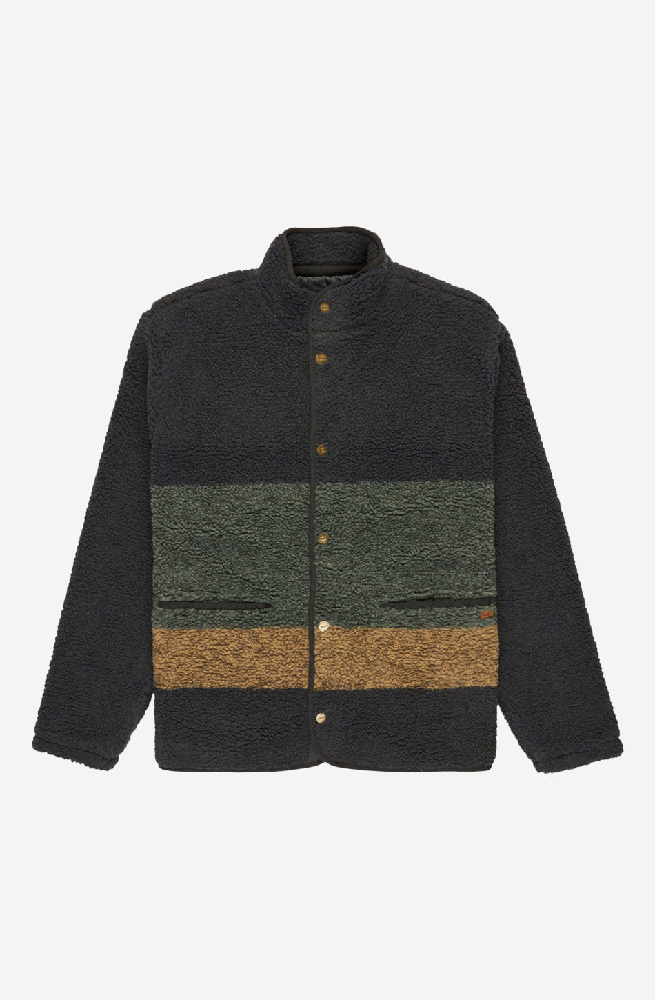 RVCA Westwood Snap Fleece Jacket Moody Blue