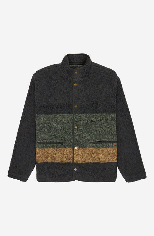 RVCA Westwood Snap Fleecejacke Moody Blue