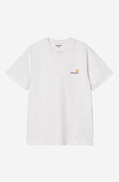 Carhartt WIP – T-Shirt „American Script“ in Asche
