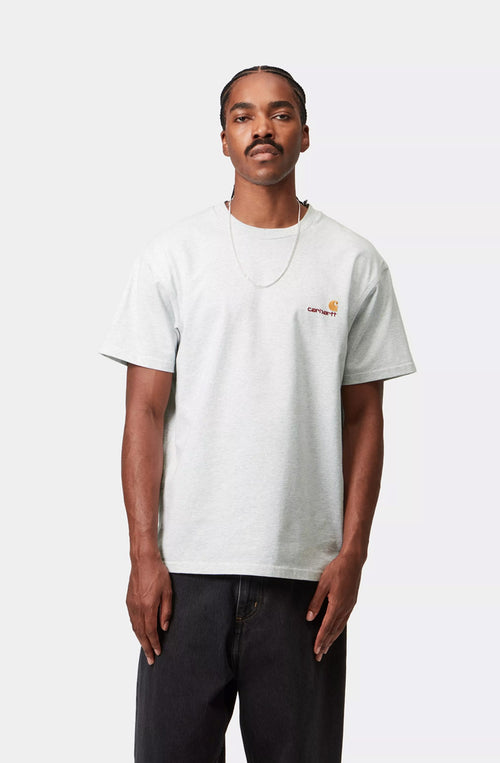 Carhartt WIP – T-Shirt „American Script“ in Asche