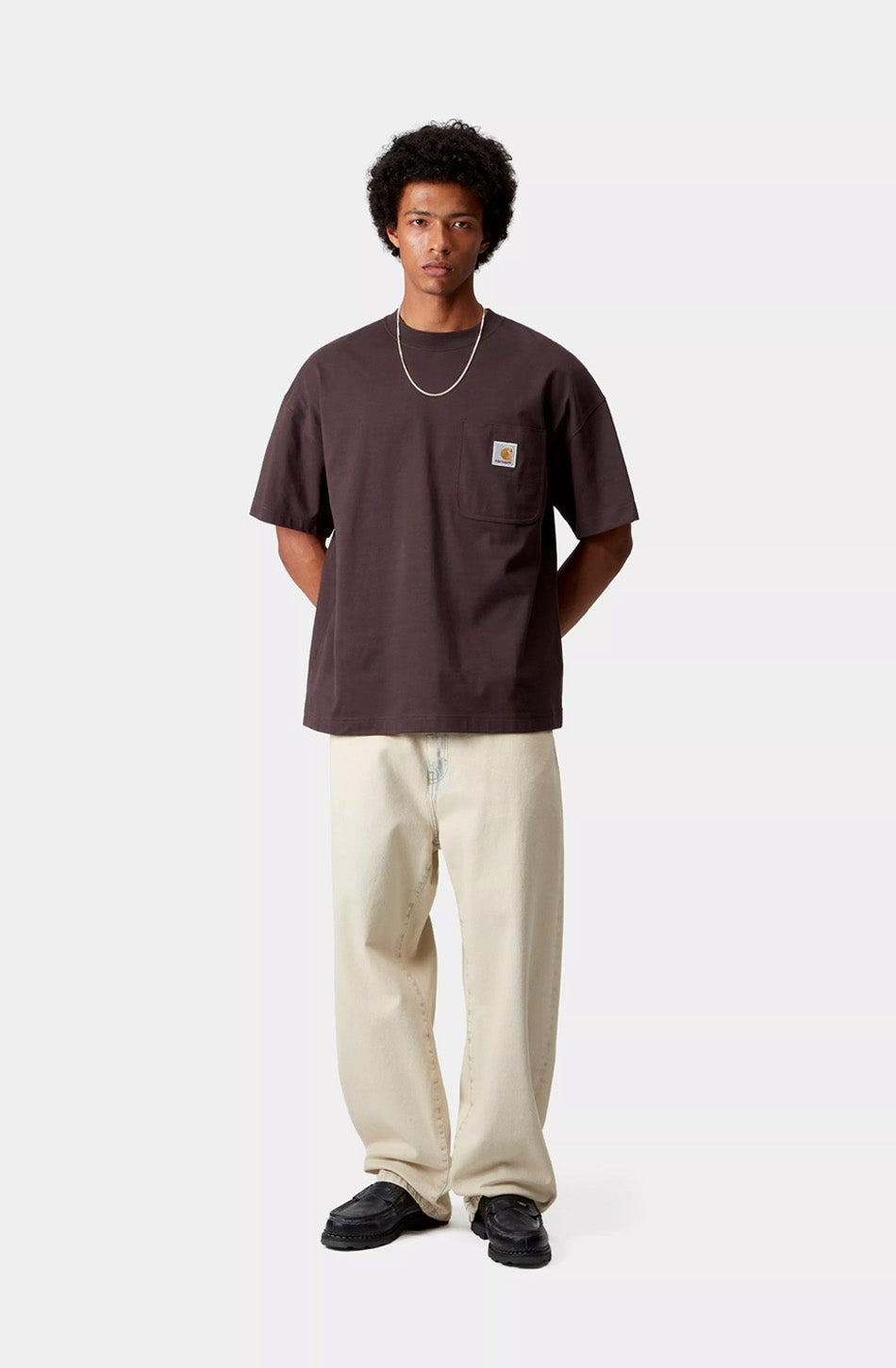 Carhartt WIP – Palisander-T-Shirt mit Tasche