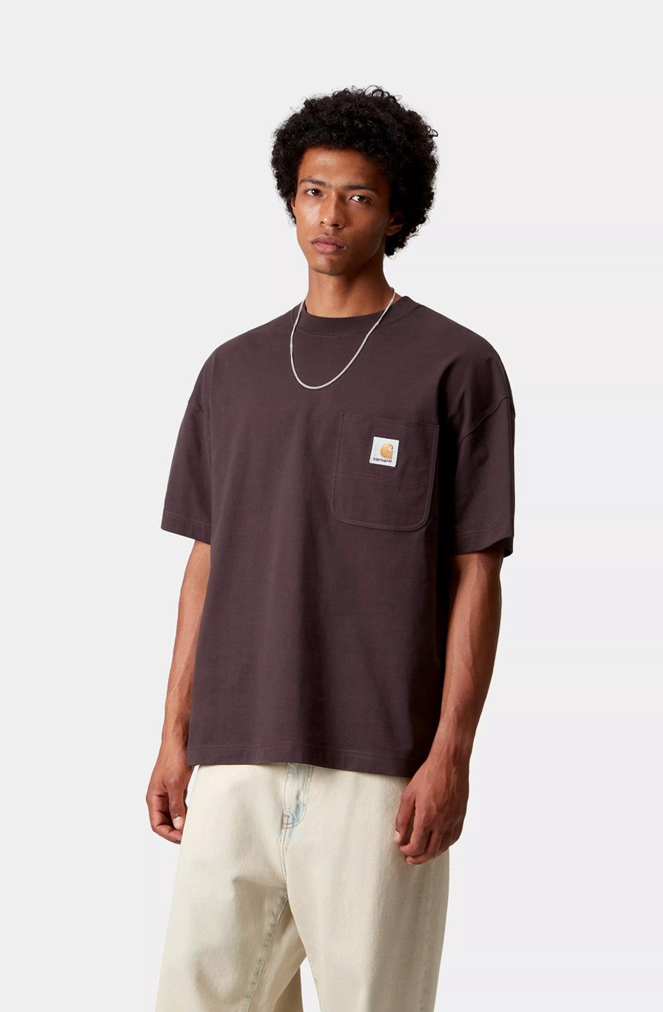 Carhartt WIP – Palisander-T-Shirt mit Tasche