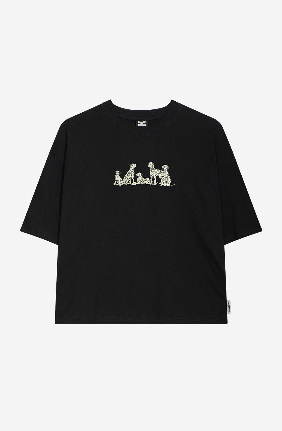 Cropped Dalmatians Black T-shirt