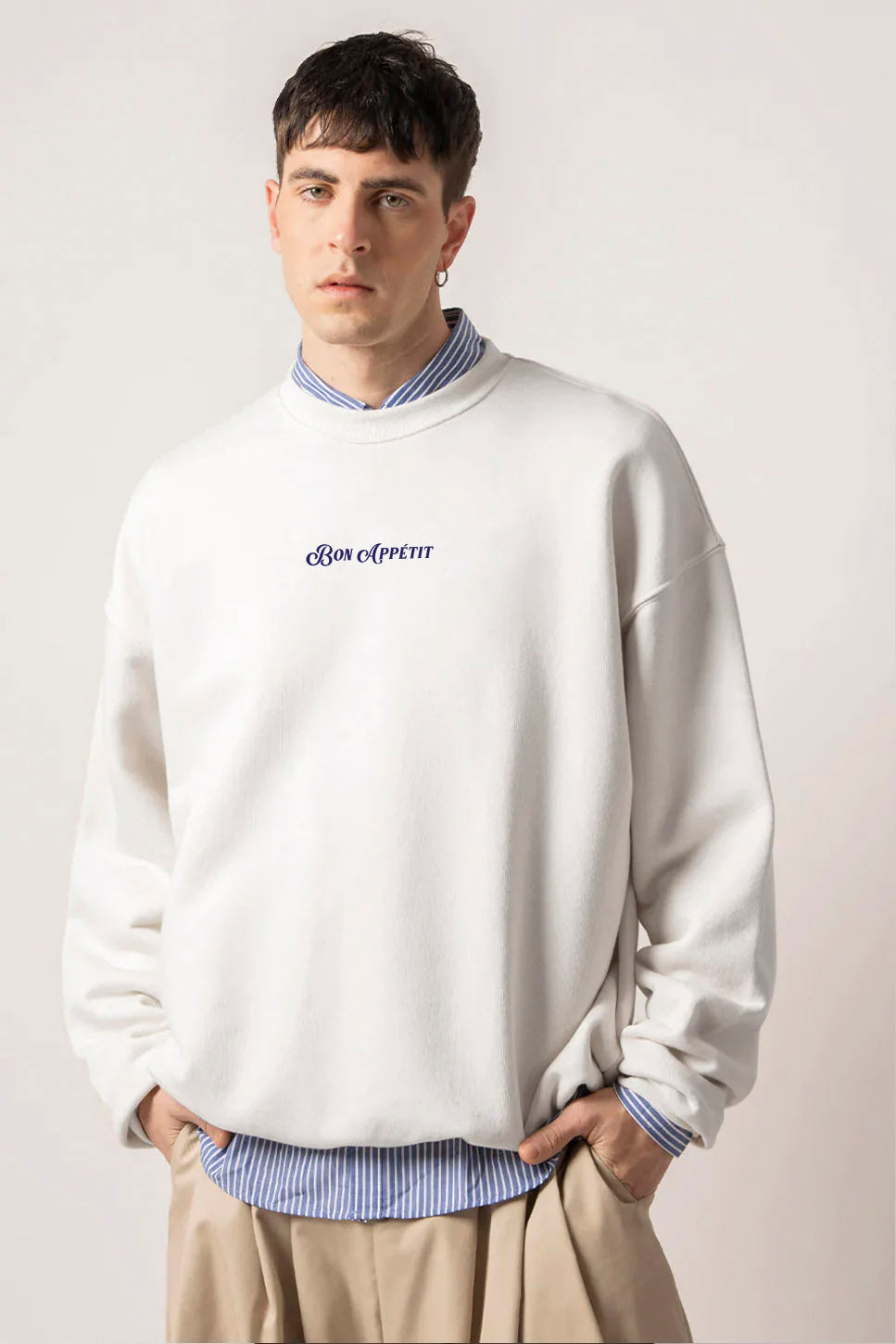 La Dolce Vita Organic Cotton White Sweatshirt