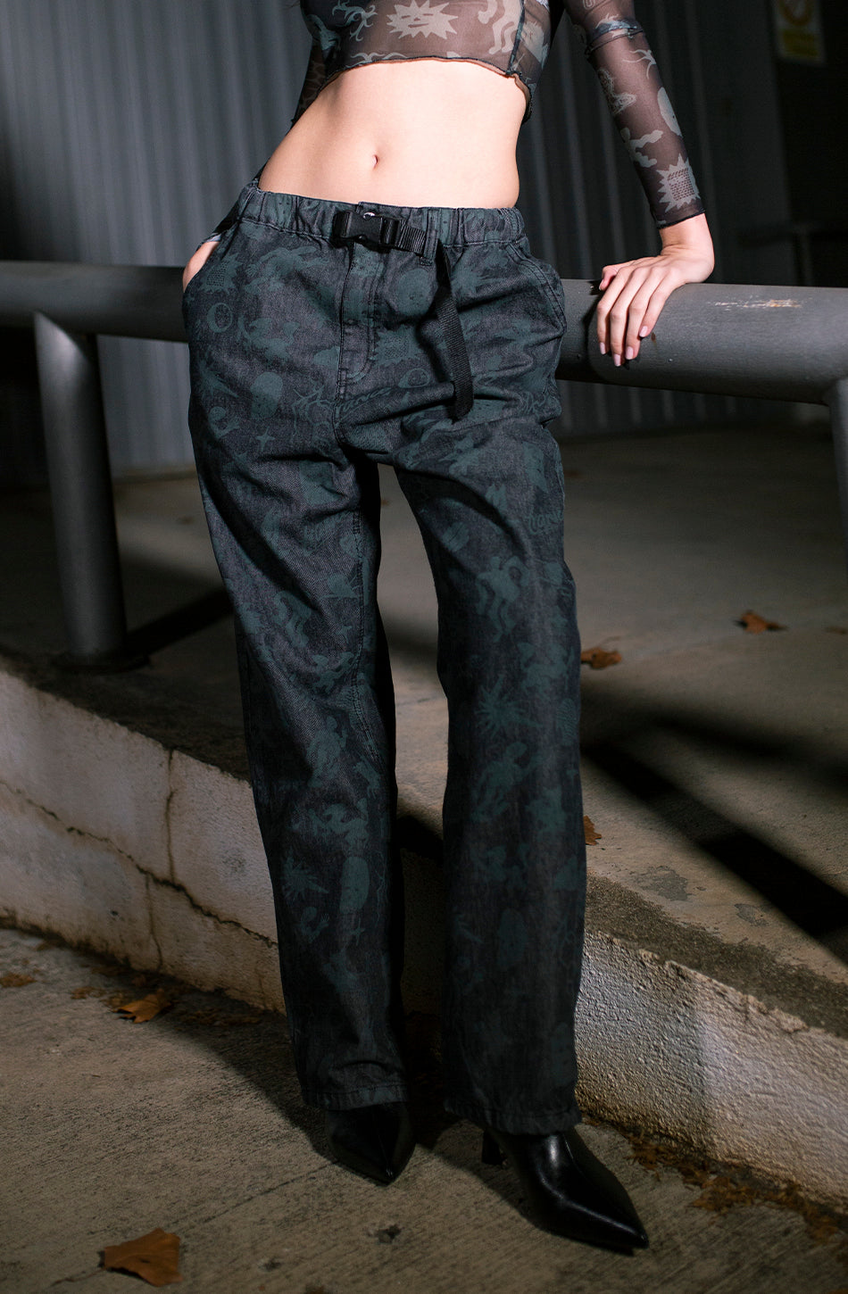 Belt Trance Black Pants