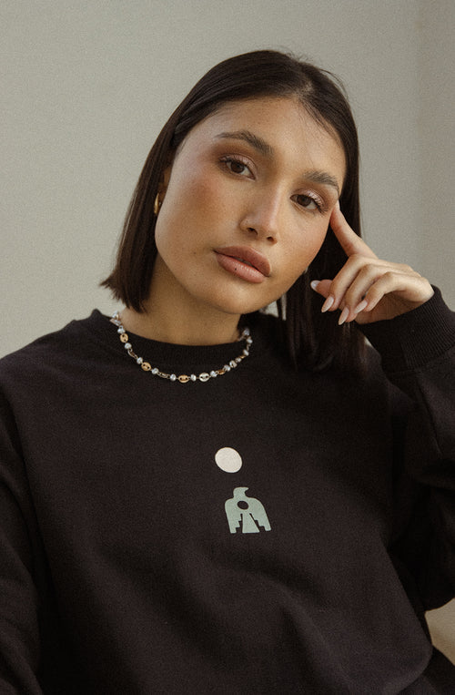 Sweat-shirt Western Elements multicolore noir 