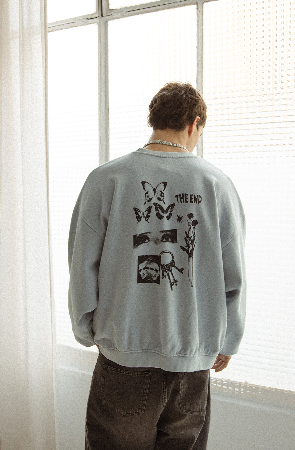 Washed Trance The End Steel Sweatshirt