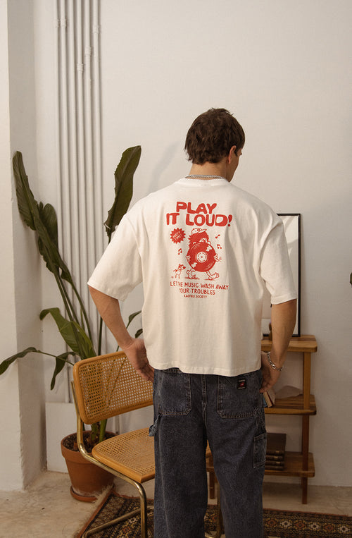 Camiseta Play It Loud Organic Cotton White