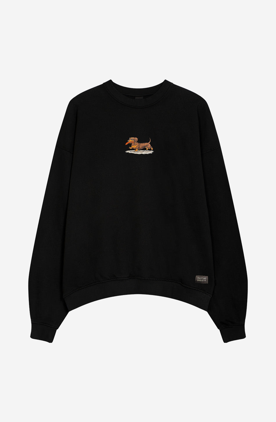 Washed Dachshund Black Sweatshirt