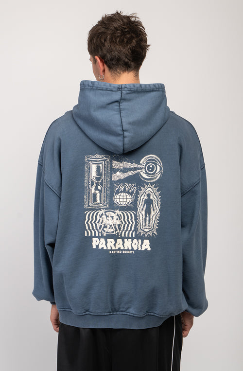Sudadera Washed I'm Paranoid Blue