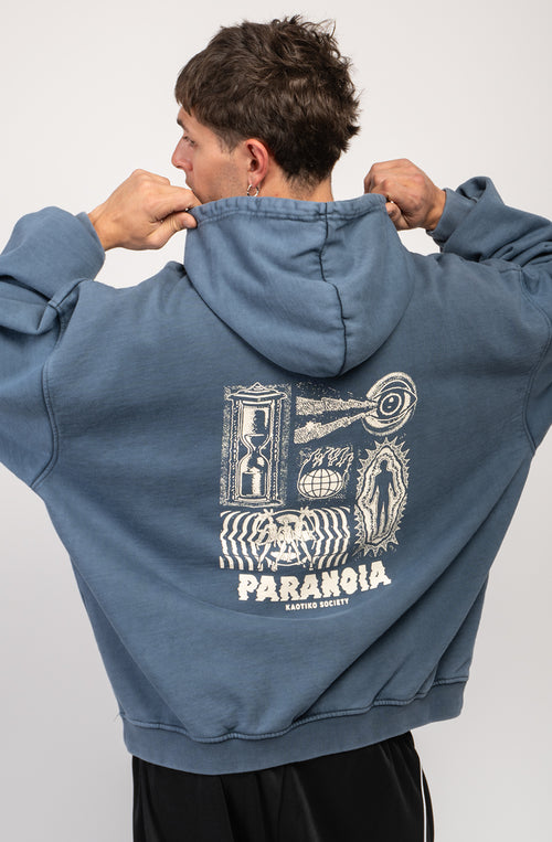 Sudadera Washed I'm Paranoid Blue