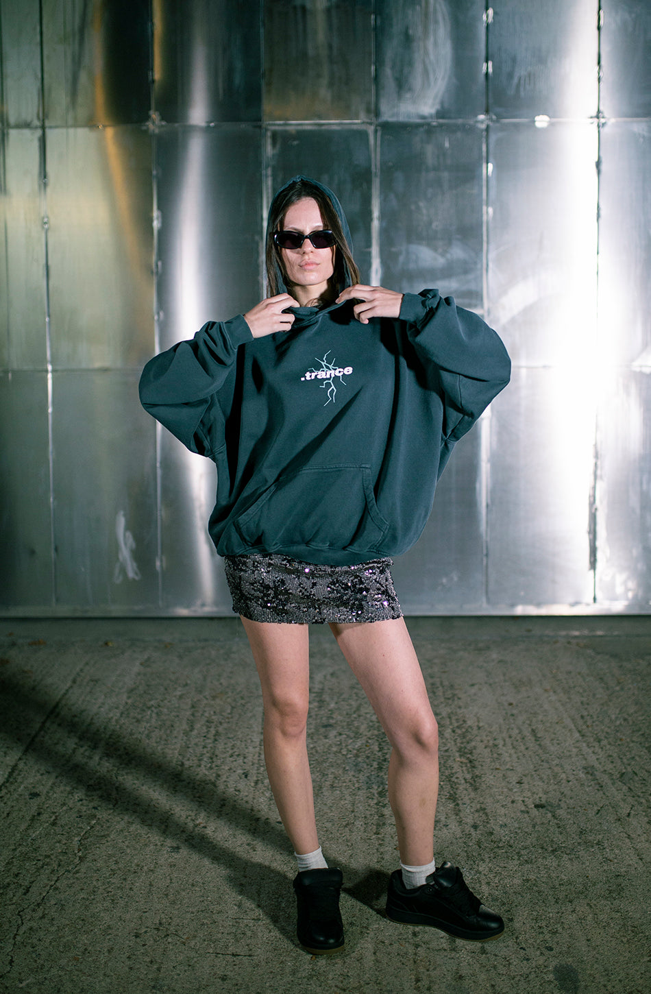 Washed Trance Lightning Green Sweatshirt