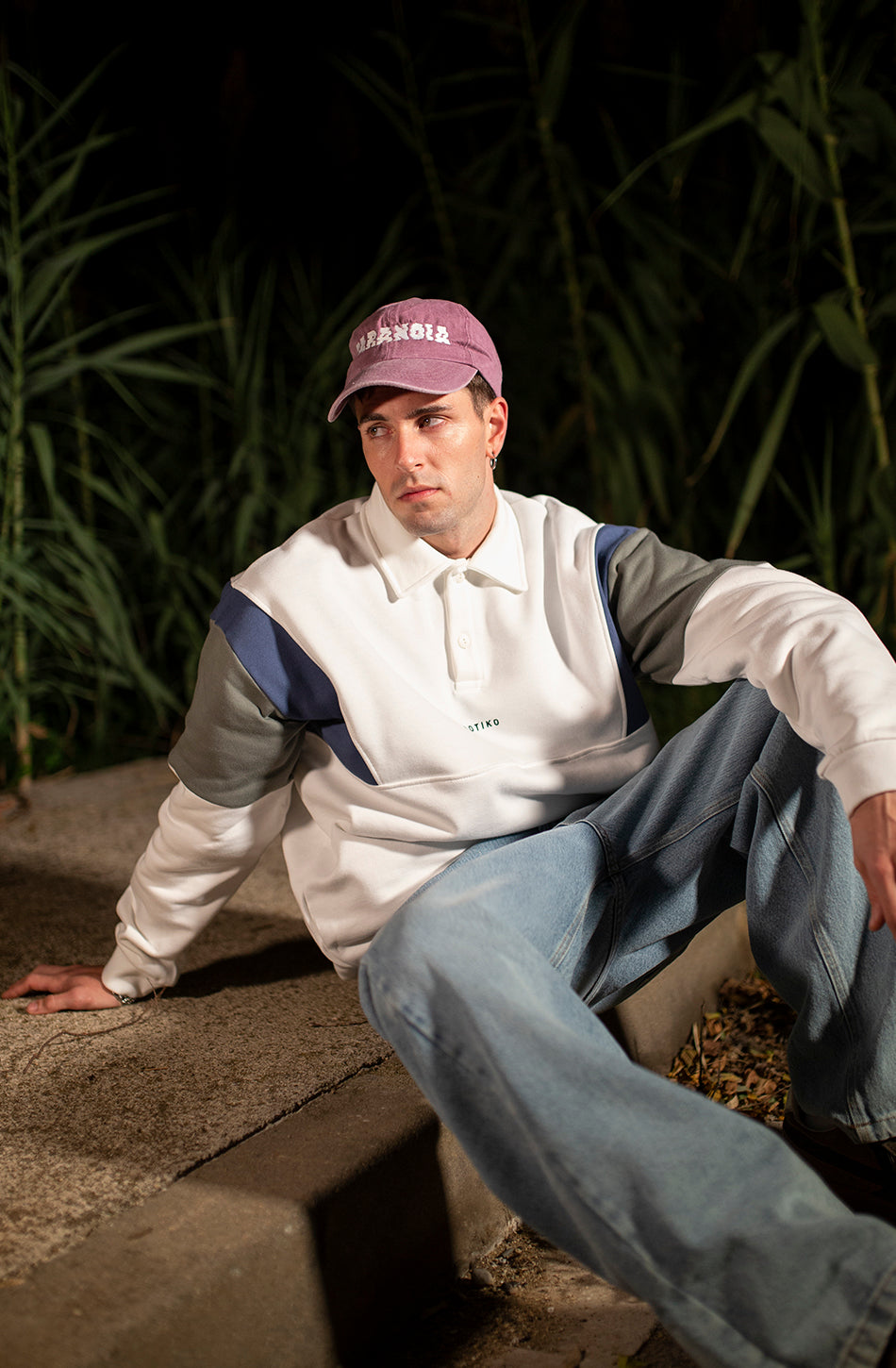 Harry Bone/Prussian/Old Green Polo Sweatshirt