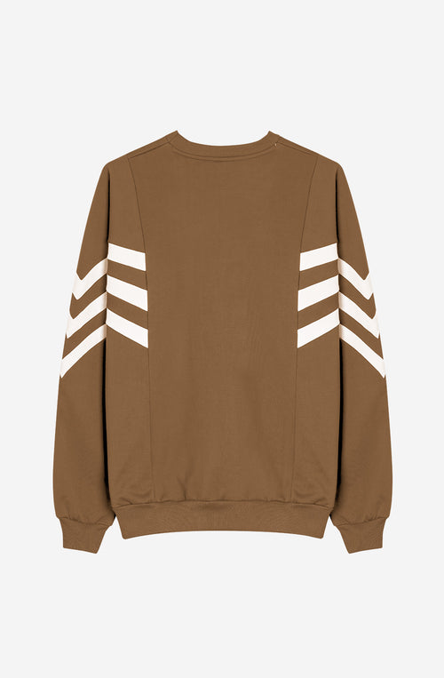 Chad Sweatshirt in Kamel/Elfenbein