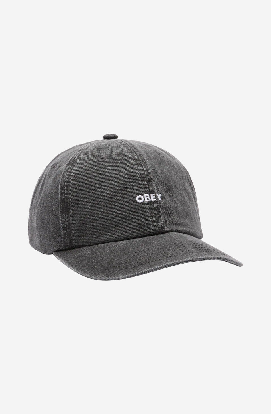 Obey Pigment Bold 6 Panel Pigment Black Cap