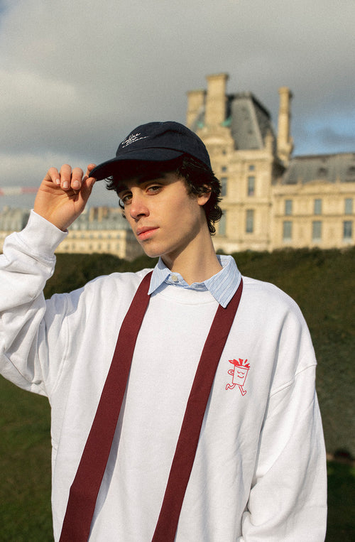 Sweat-shirt Barista Organic Cotton White 