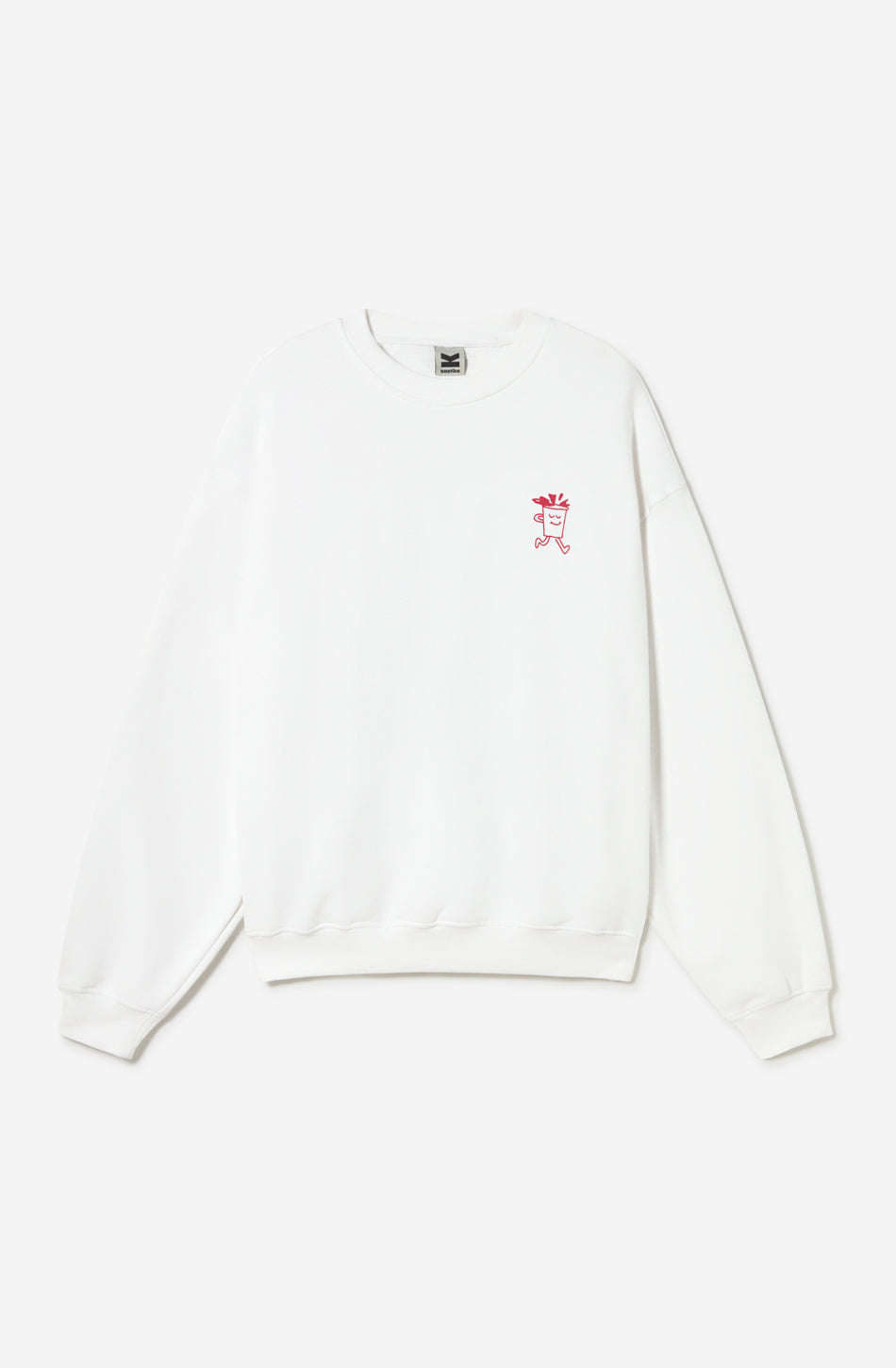 Barista Organic Cotton White Sweatshirt