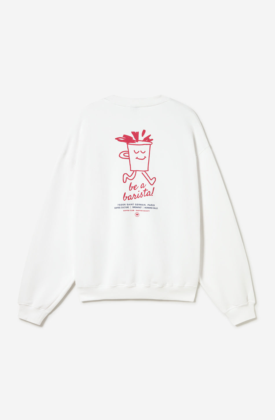 Barista Bio-Baumwoll-Sweatshirt, weiß