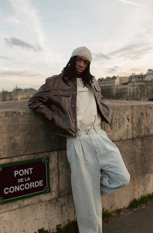 Pantalon Wide Leg Coffee Club Denim Acid 