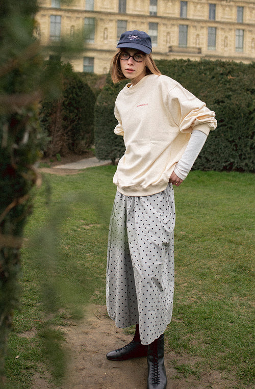 Sweat-shirt Paris Coffee Ivory 