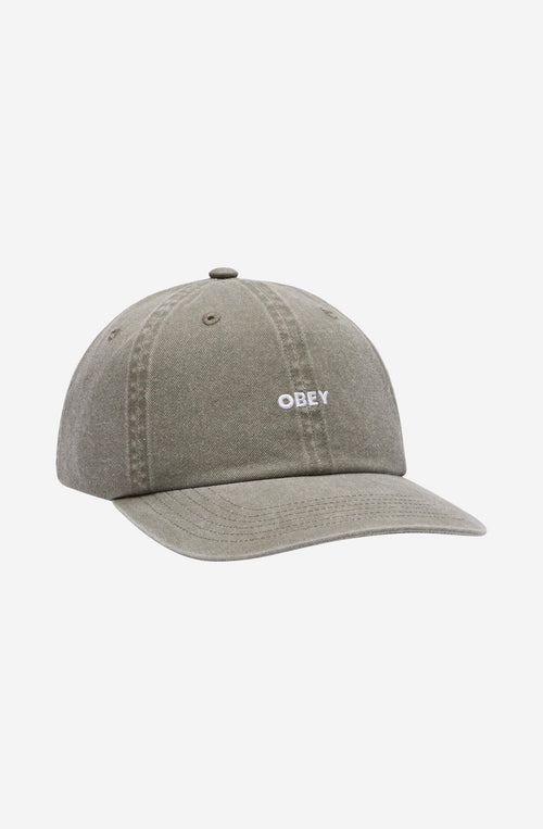 Obey Pigment Bold 6 Panel Olive Cap