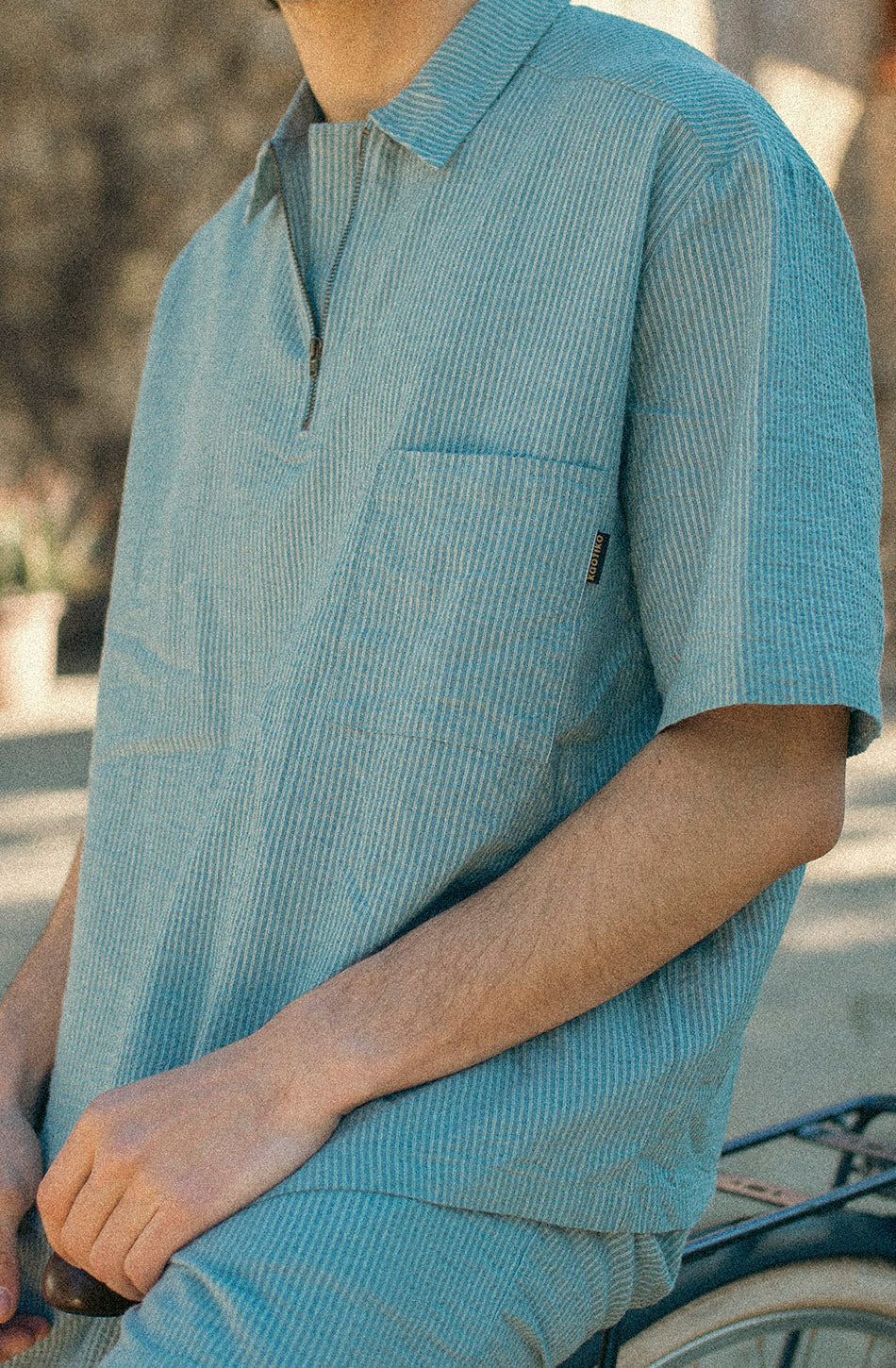 Baracoa Half Zip Blue Shirt