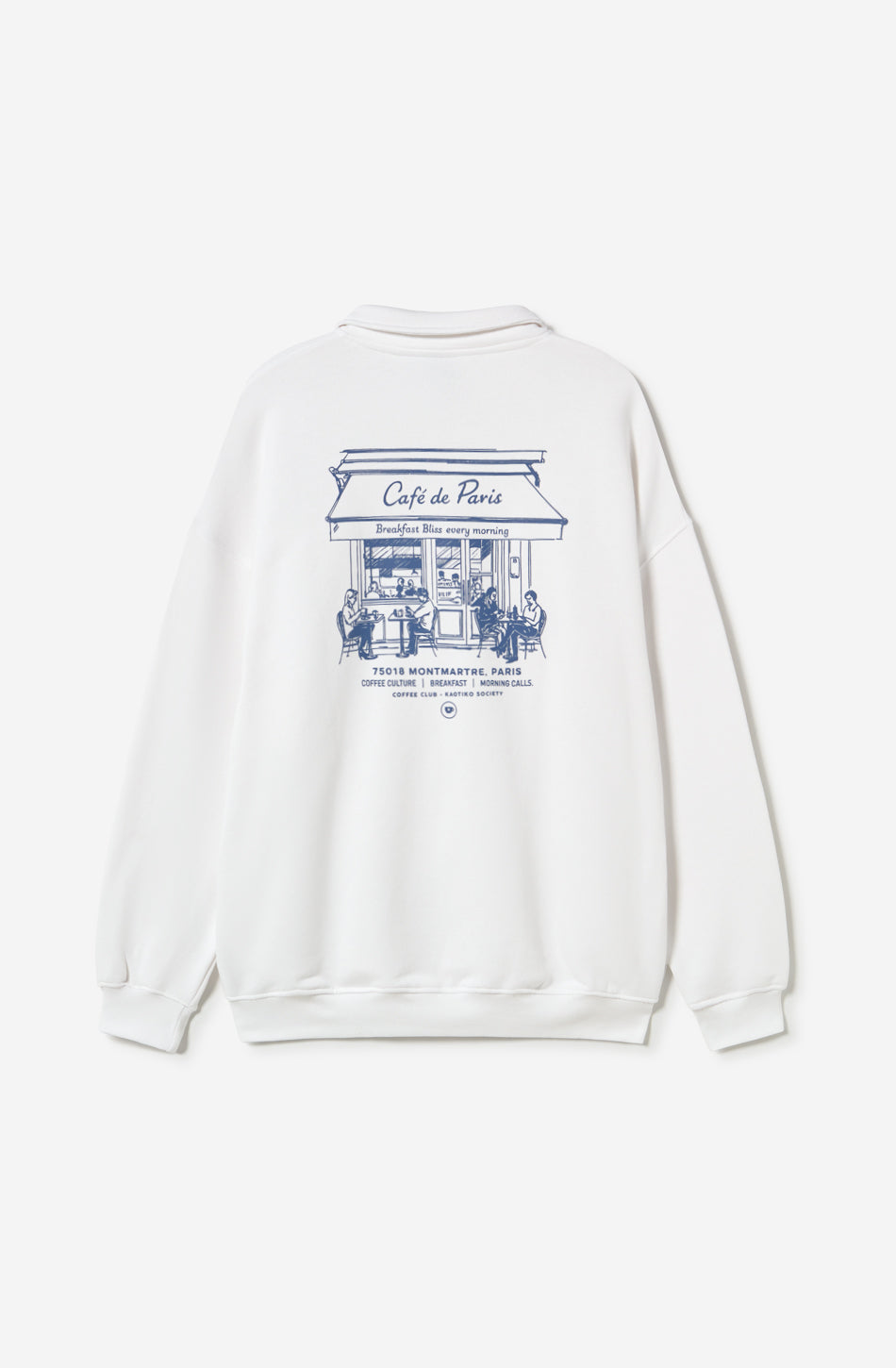 Sweat-shirt Polo Morning Calls Organic Cotton White 