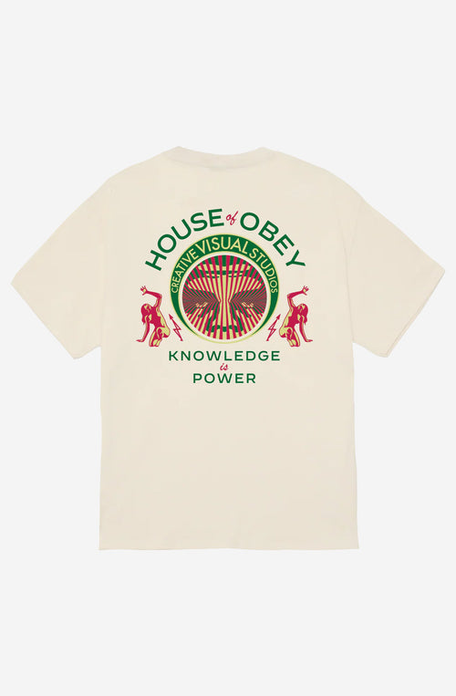 Obey Knowledge Is Power Cream T-Shirt