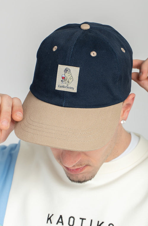Gorra 6 Panels Wine Dog French Navy/Taupe