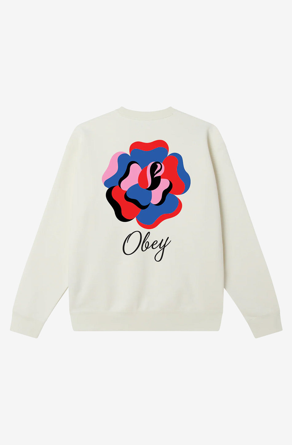 Sweat-shirt OBEY Paper Rose Off White