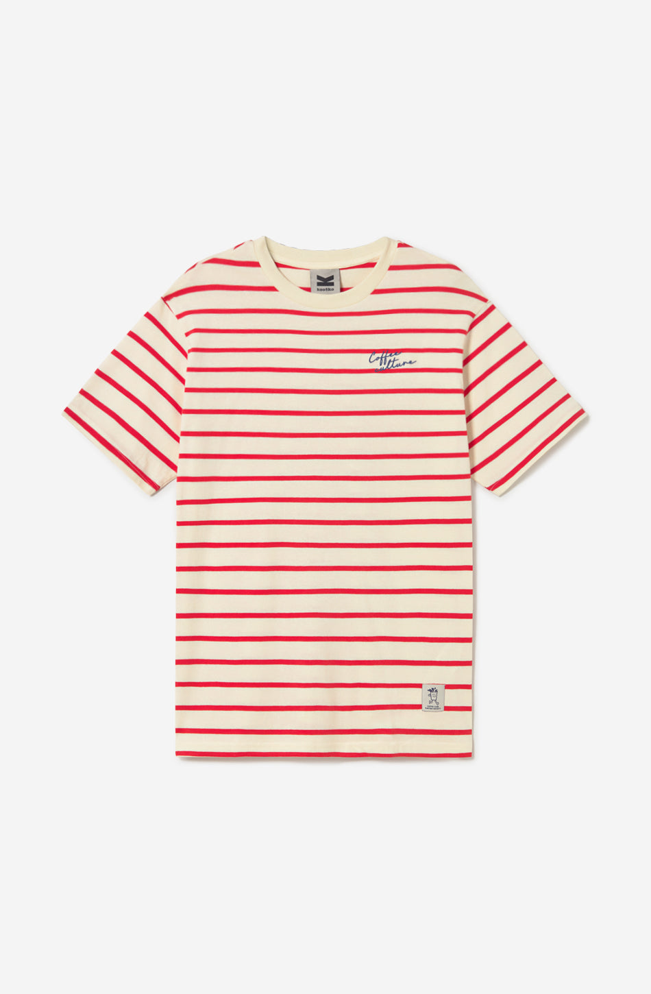 Coffee Culture Stripes Red/Ivory T-shirt