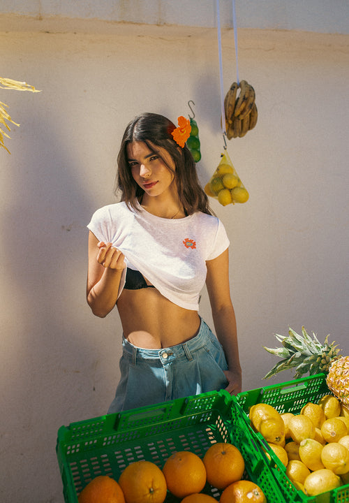 T-shirt Peony White