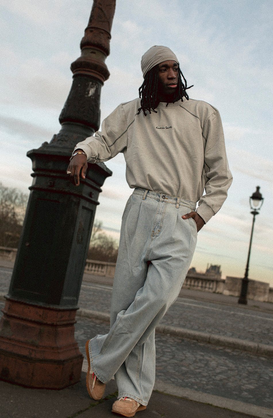 Patched Kaotiko Society Gray Sweatshirt