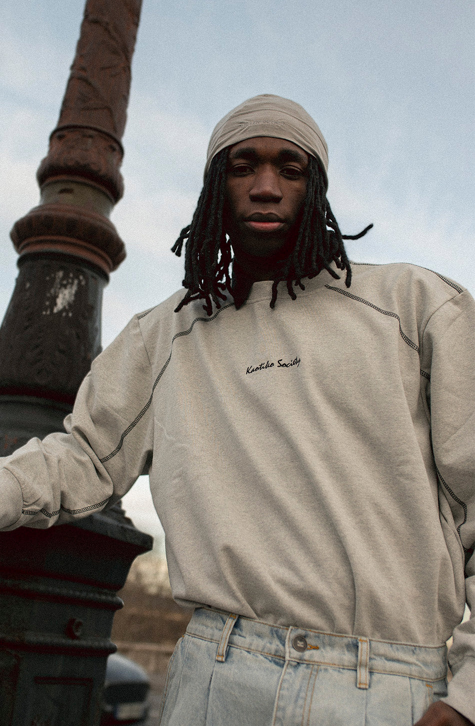Patched Kaotiko Society Gray Sweatshirt