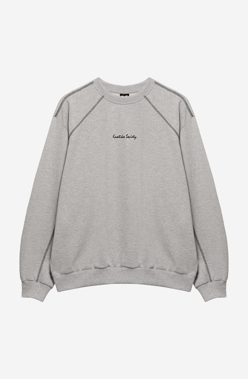 Patched Kaotiko Society Gray Sweatshirt