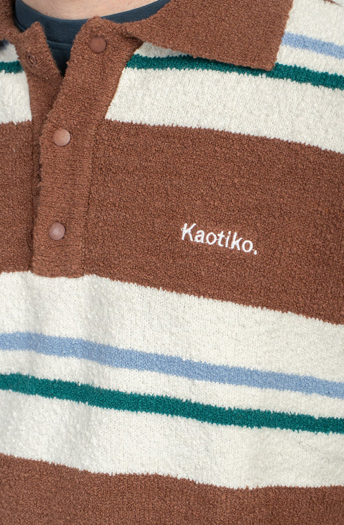 Polo Kaotiko Stripes Brown / Ivory